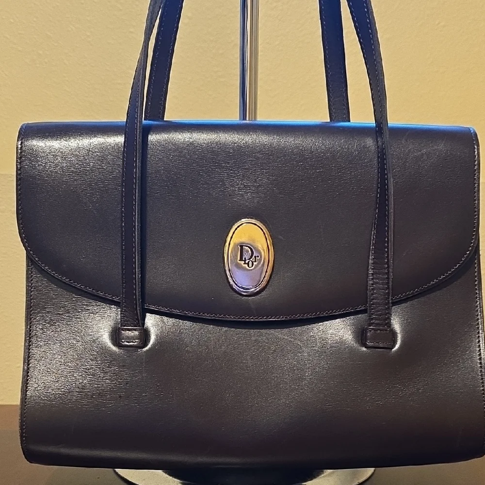 Dior Vintage Brown Leather Satchel